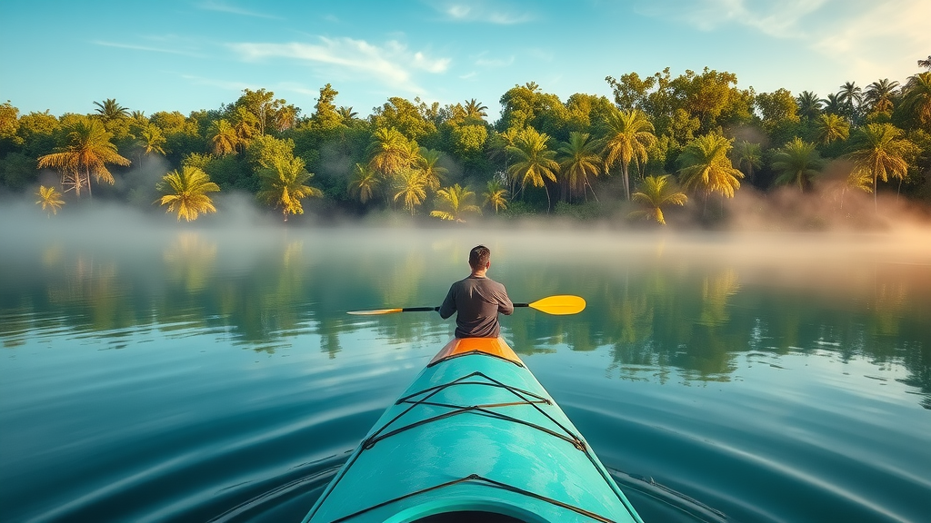 Kayaker exploring Biscayne National Park