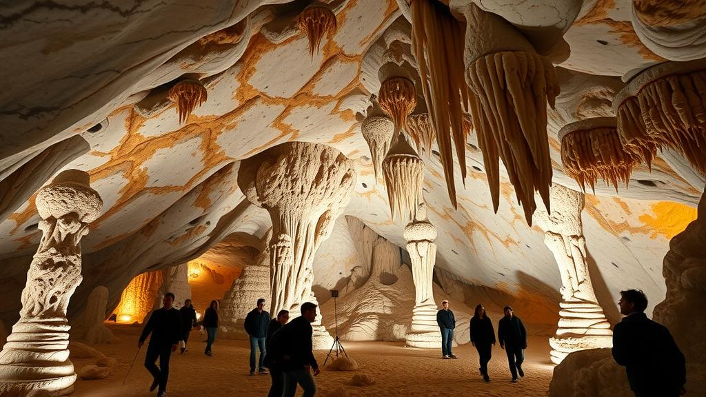 Lehman Caves at Great Basin National Park showing marble formations and cave shields