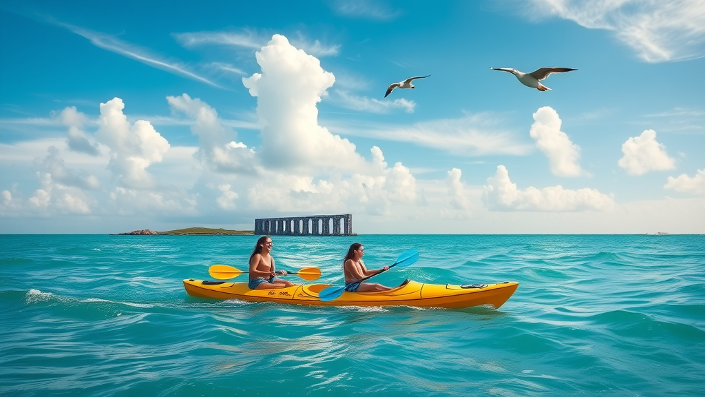 Family kayaking Bahia Honda