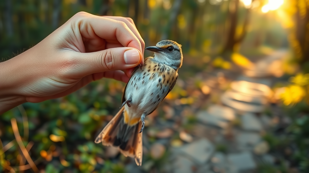 Songbird with band released into the wild at Bill Baggs Cape Florida State Park.
