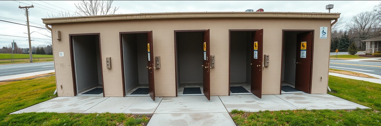 Campground accessibility features include restroom with ADA-compliant entrances