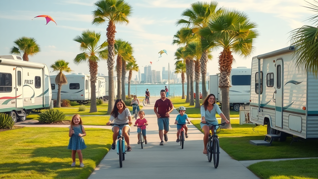 Safe and vibrant family friendly RV park with beach and activities