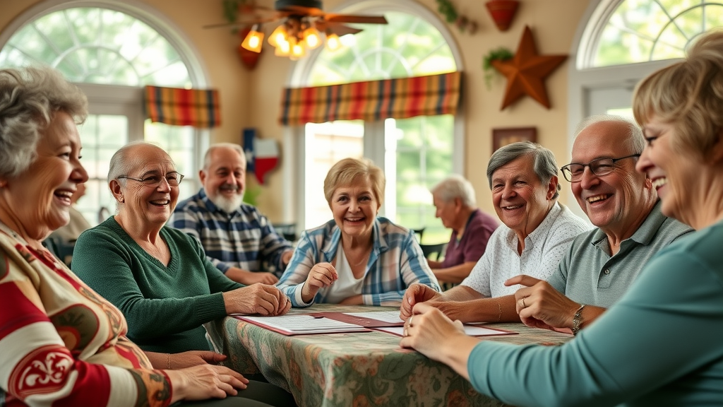 Brownsville senior living residents enjoying clubhouse activities and community events