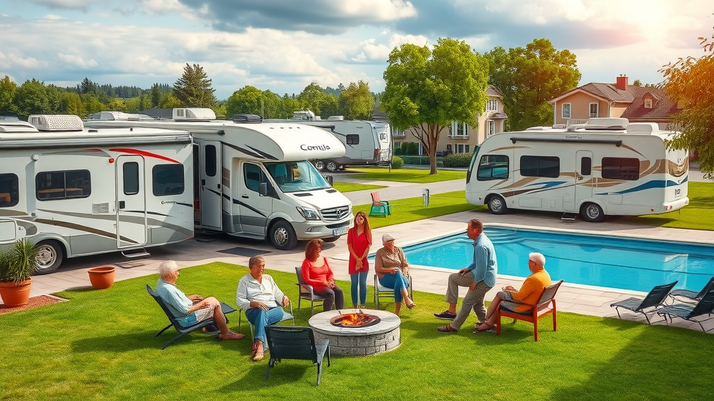 Long term RV stays at a modern resort with amenities and community life