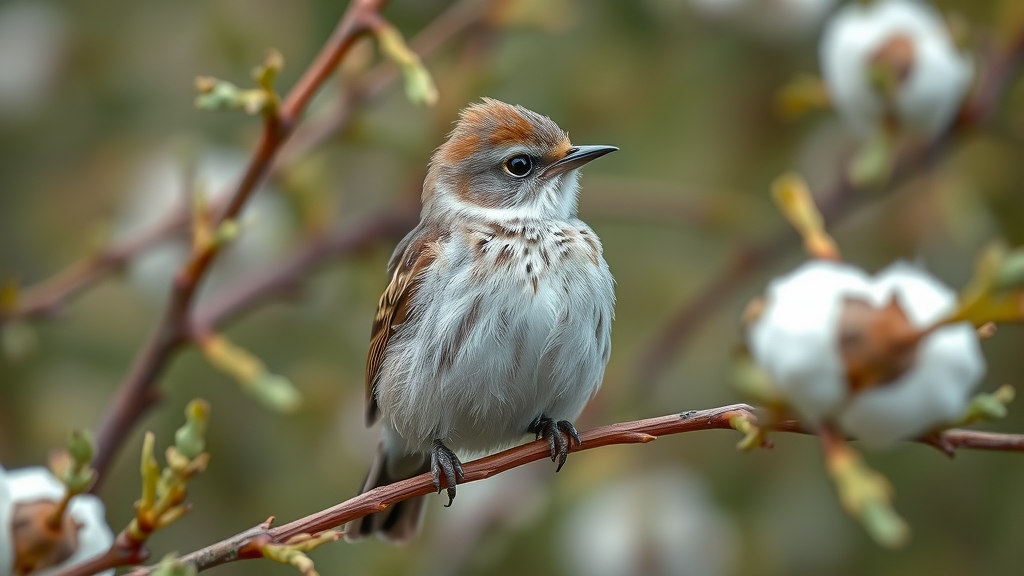 Southwestern willow flycatcher in cottonwoods at Alamosa National Wildlife Refuge