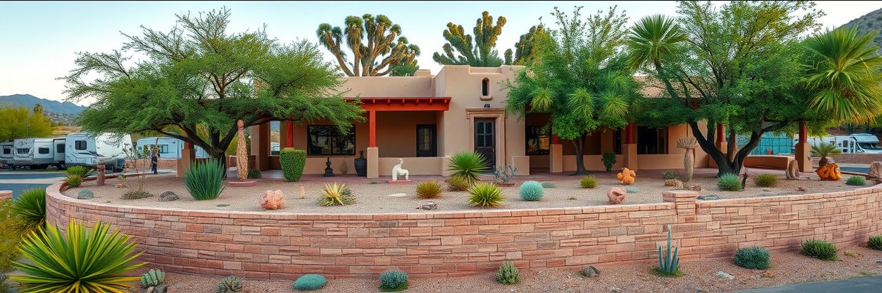 Southwestern style building and landscaping, a unique san antonio attraction
