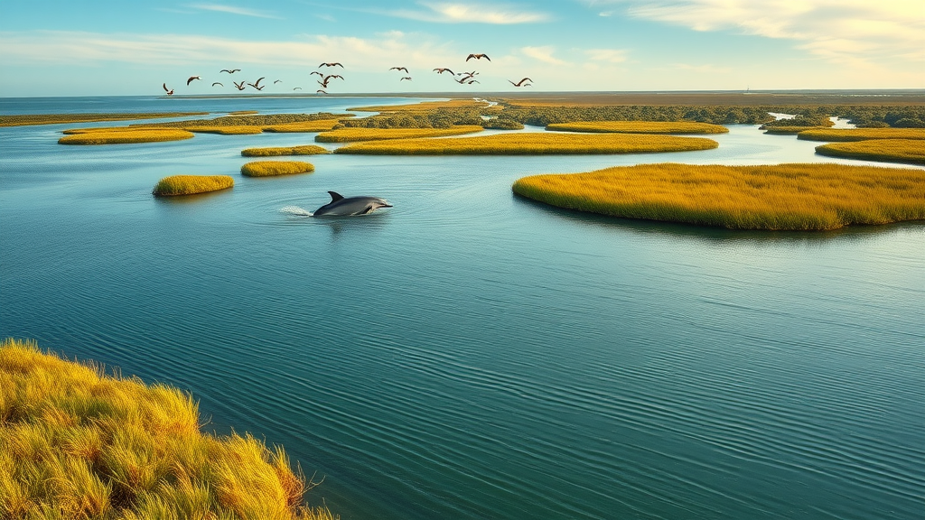 Lush Cedar Keys National Wildlife Refuge coastline with mangroves and rare birds