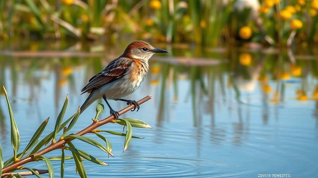 Rare bird at marsh in Buenos Aires National Wildlife Refuge, vibrant and detailed