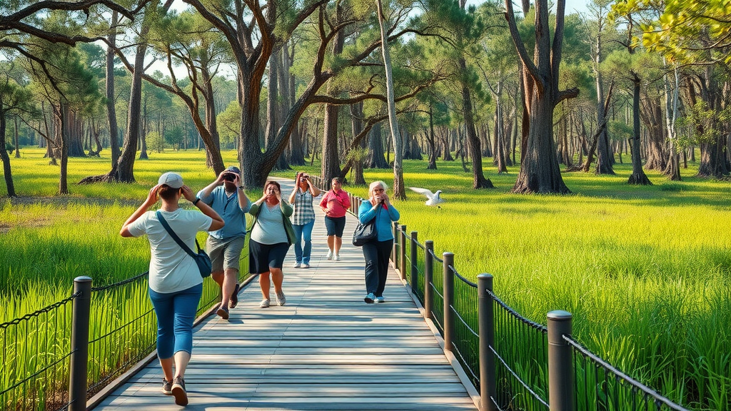 Visitors walking the boardwalk at Arthur R. Marshall Loxahatchee National Wildlife Refuge