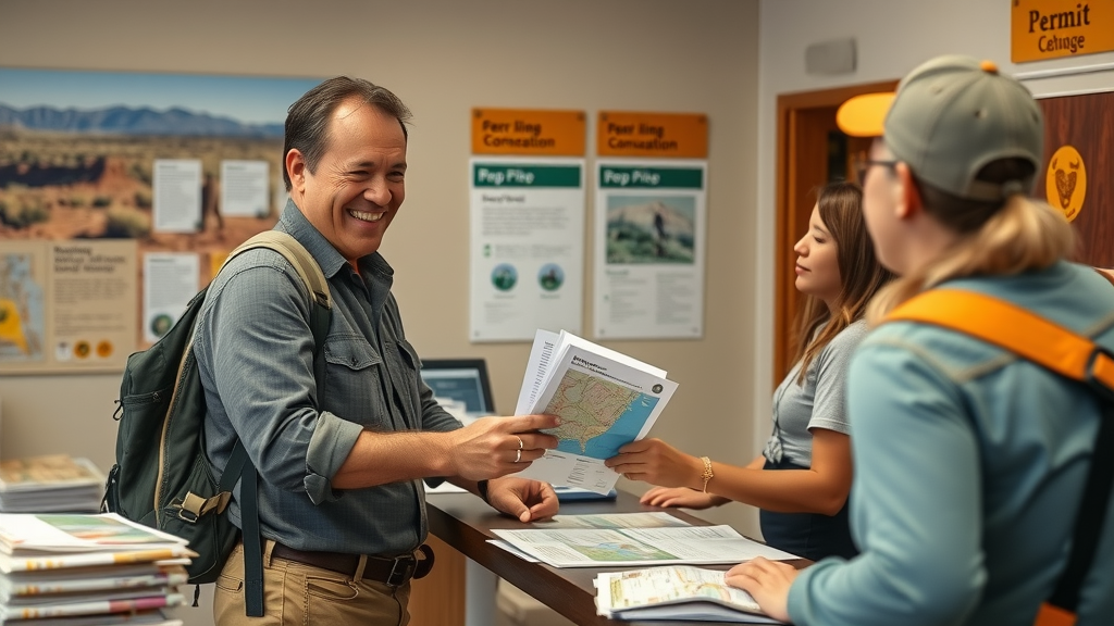 Visitor desk and permit process at cabeza prieta national wildlife refuge administration office