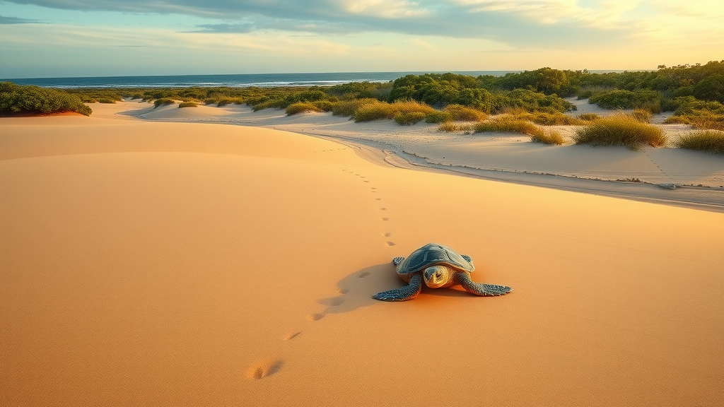 Untouched sand dunes and maritime forest at Blackbeard Island National Wildlife Refuge