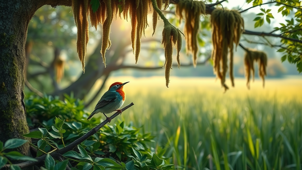 Painted bunting in maritime forest, Blackbeard Island National Wildlife Refuge wildlife