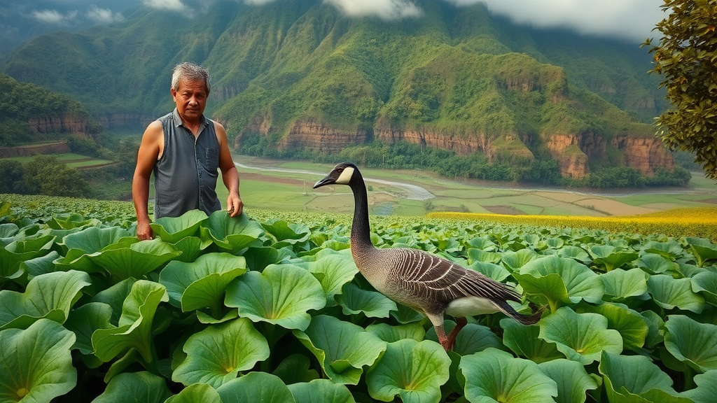 Hanalei National Wildlife Refuge taro farming and nēnē coexist in lush valley