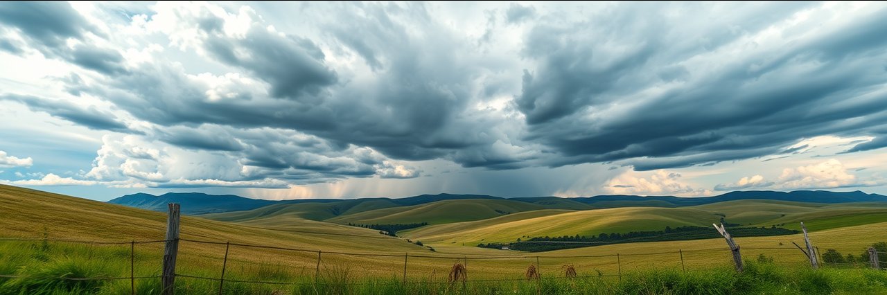 Sweeping grassland hills at Bitter Creek National Wildlife Refuge under cloudy sky