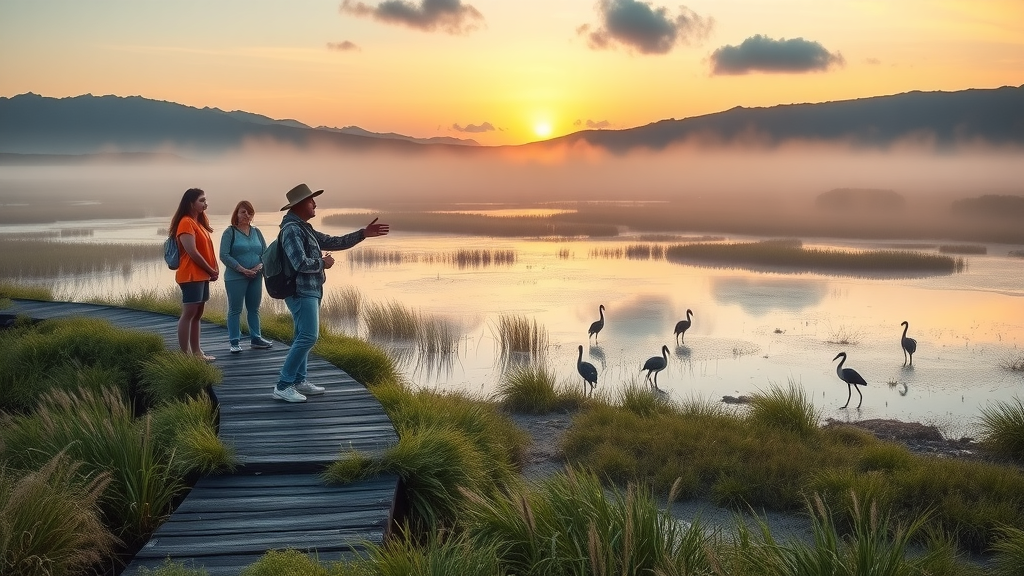 Guided birdwatching tour at James Campbell National Wildlife Refuge wetlands